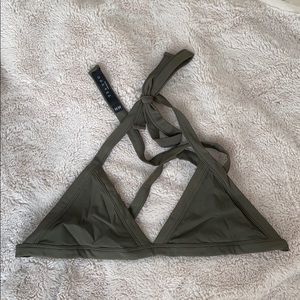 Dark green bikini top